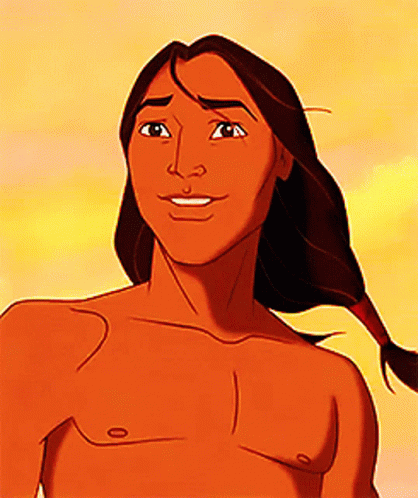 Shirtless Man With Long Hair And Ponytail GIF