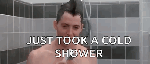 Shirtless Man With Mohawk Taking Cold Shower
