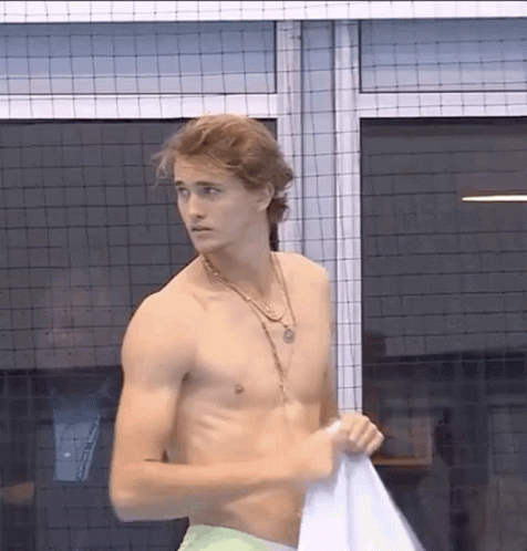 Shirtless Man With Necklace Standing
