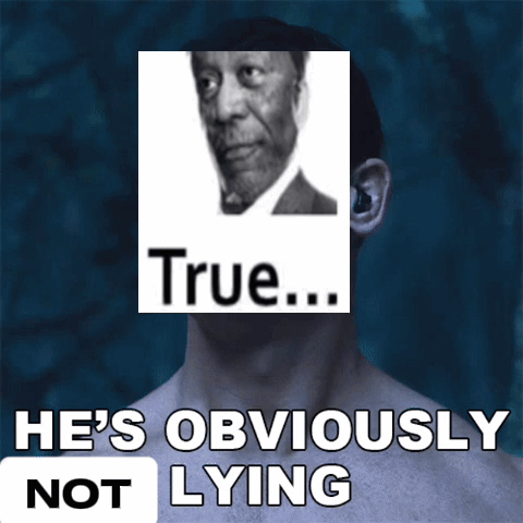 Shirtless Man With Picture Behind Sign Saying True