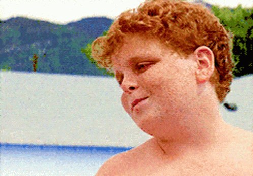Shirtless Man With Red Hair And Freckles Looking Left GIF