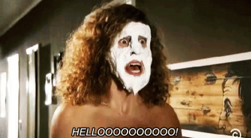 Shirtless Man With White Face Mask Talking