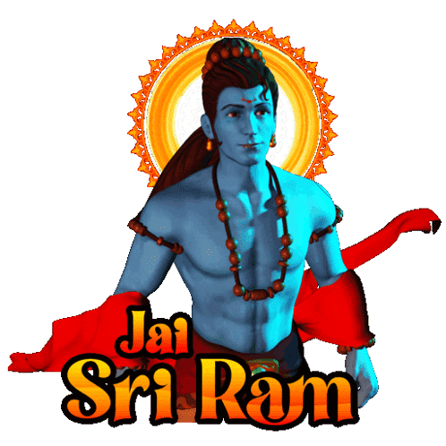 Shirtless Man With Words Jai Sri Ram