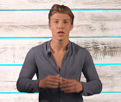 Shirtless Man Wood Wall GIF