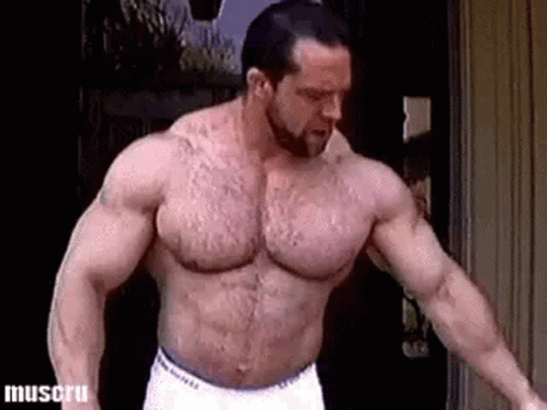 Shirtless Muscular Man With Beard GIF