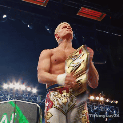 Shirtless Wrestler Holding Championship Belt With Tiffanyluv24