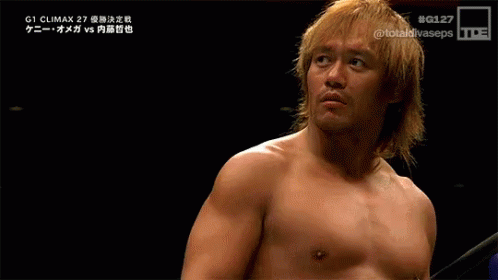 Shirtless Wrestler in Ring #g127