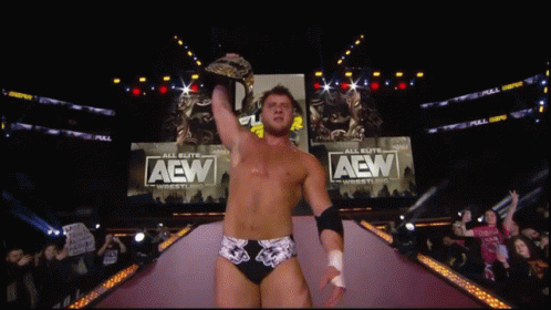 Shirtless Wrestler Interviewed With AEW Microphone