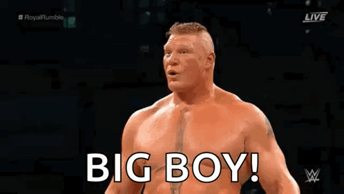 Shirtless Wrestler Saying Big Boy