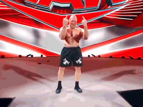 Shirtless Wrestler Showing Middle Finger