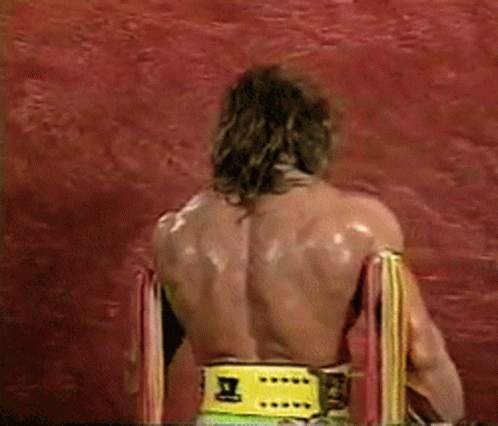 Shirtless Wrestler With Face Paint Screaming