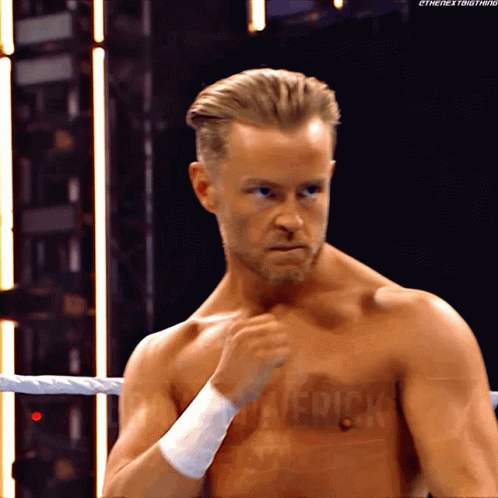 Shirtless Wrestler With Maverick Chest GIF