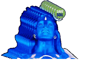 Shiva Statue with Save Soil Sticker