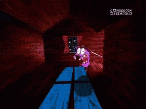 Shivering Courage The Cowardly Dog Running Away GIF