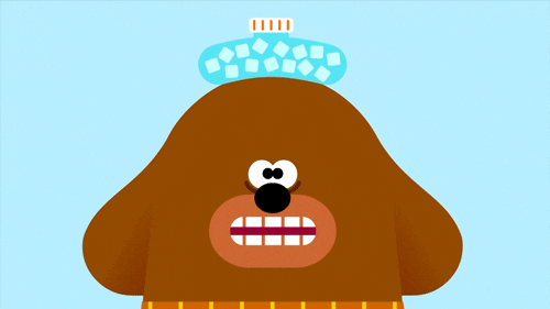 Shivering Dog Duggee With Chattering Teeth GIF