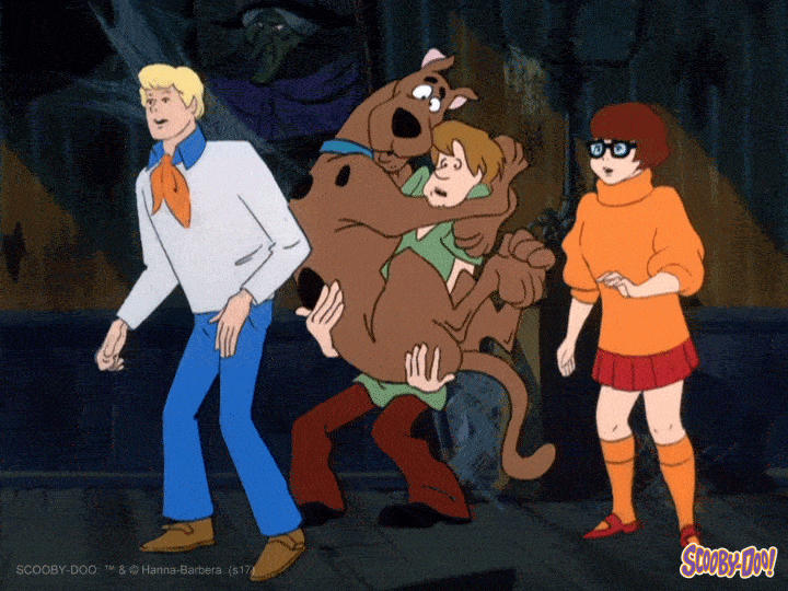 Shivering Dog Scooby Doo With Shaggy Velma Fred GIF