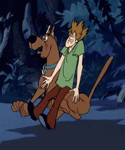 Shivering Dog Shaggy Rogers And Scooby Doo GIF
