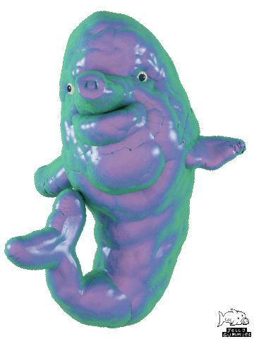 Shivery Blue Dolphin Jellygummies GIF