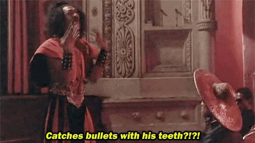 Sho Nuff Catches Bullet With Teeth GIF