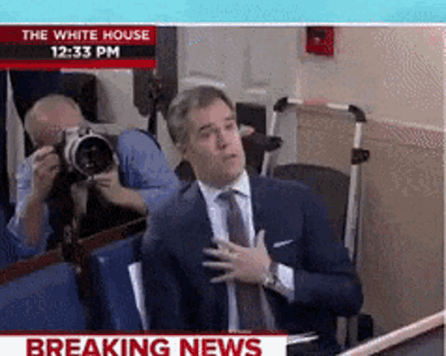 Shock News Reporter GIF