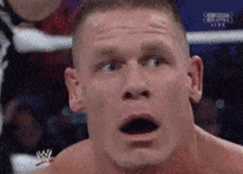 Shocked And Scared John Cena Reaction Meme GIF