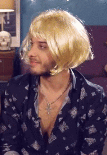 Shocked Blonde Turning Head GIF