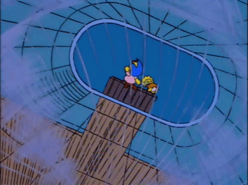 Shocked Cartoon Character Swimming Pool
