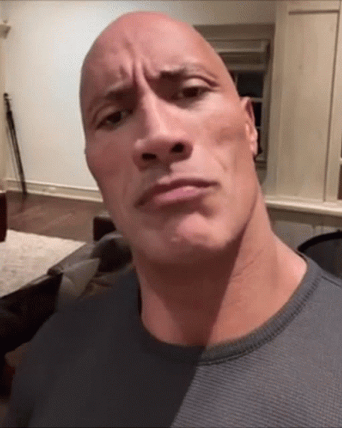 Shocked Dwayne Johnson Rock Eyebrow GIF