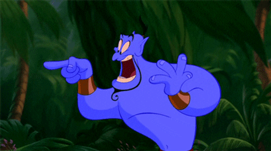 Shocked Genie Disney Aladdin GIF