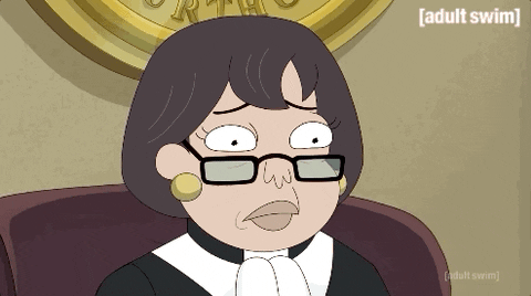 Shocked Judge Clutch Pearls Rick And Morty GIF