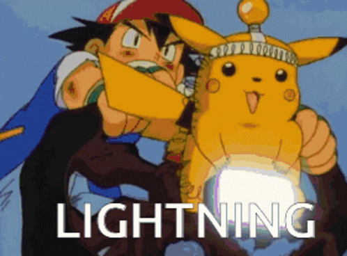 Shocked Pikachu Lightning GIF
