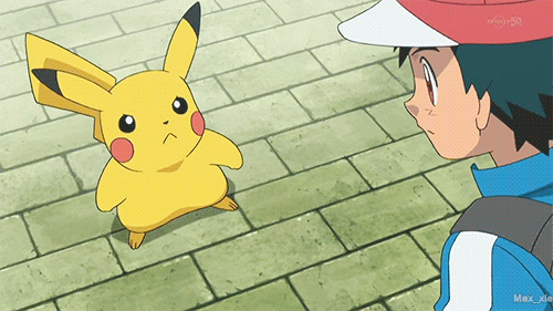 Shocked Pikachu With Ash GIF