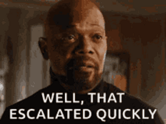 Shocked Samuel Jackson Well, That Escalated Quickly GIF