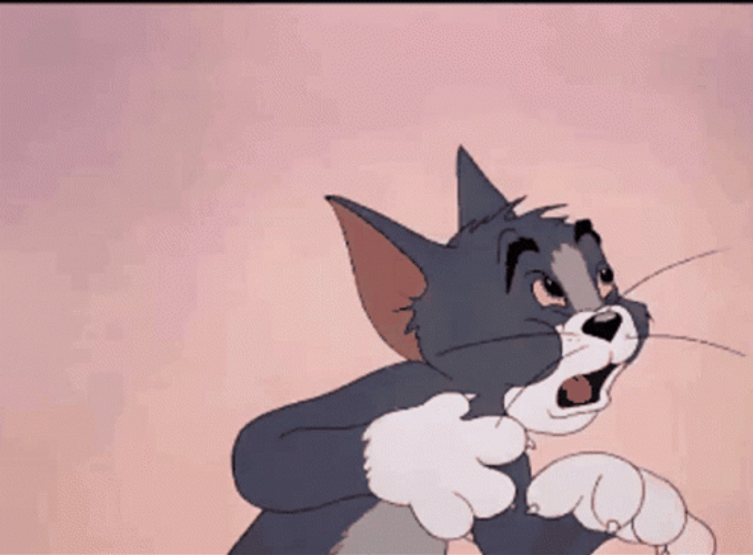 Shocked Tom And Jerry Cat GIF