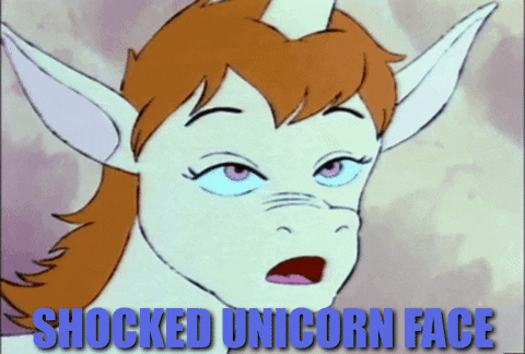Shocked Unicorn Face GIF