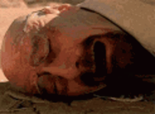 Shocked Walter White Falling On Sand GIF
