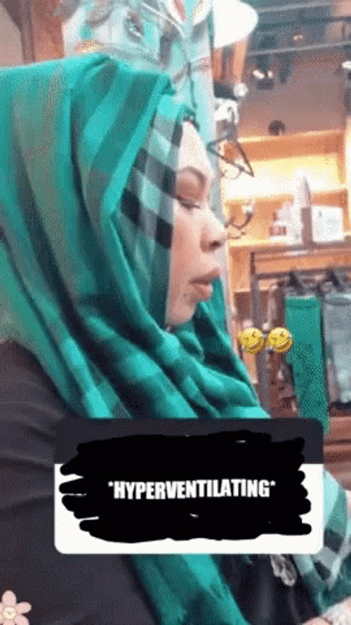 Shocked Woman Hyperventilating GIF
