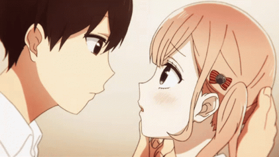 Shocking Anime Kiss Stance GIF 