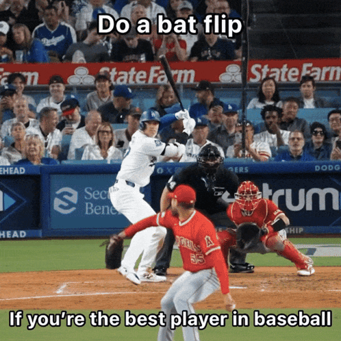 Shohei Ohtani Bat Flip GIF