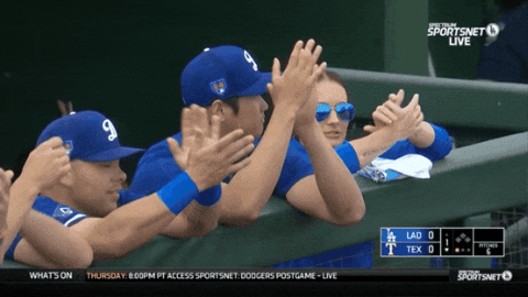 Shohei Ohtani Clapping Benchside GIF