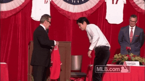 Shohei Ohtani Drafting For Los Angeles Angels Tea, GIF