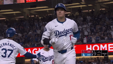 Shohei Ohtani Running High Five GIF