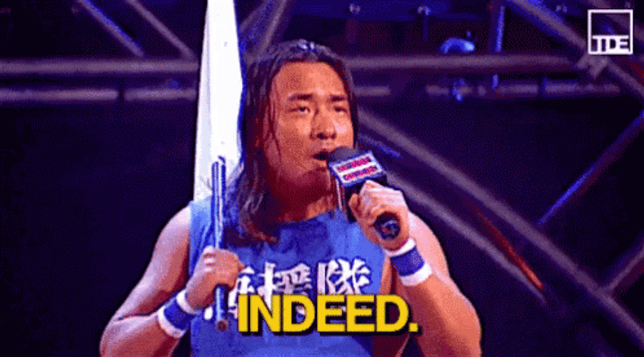 Shoichi Funaki Shouting Indeed GIF