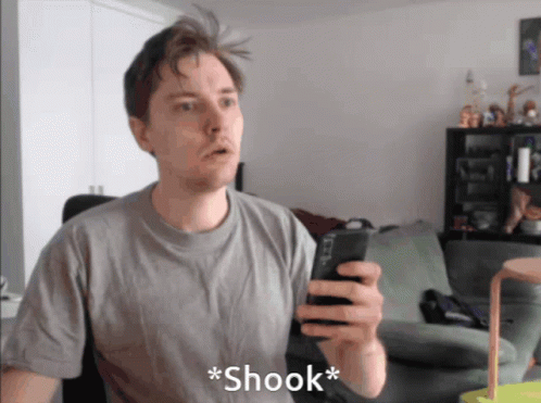 Man Gets Shook GIF