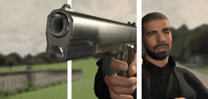 Shoot It Cartoon Drake GIF