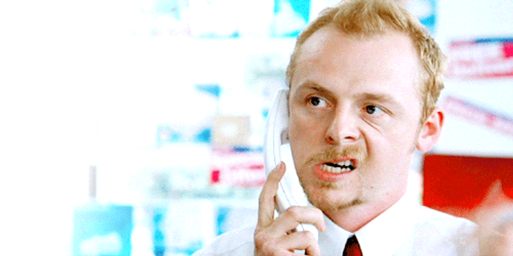 Shoot Myself Simon Pegg On Phone GIF