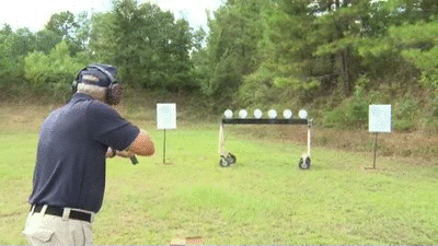 Shooting Man Funny Faces GIF