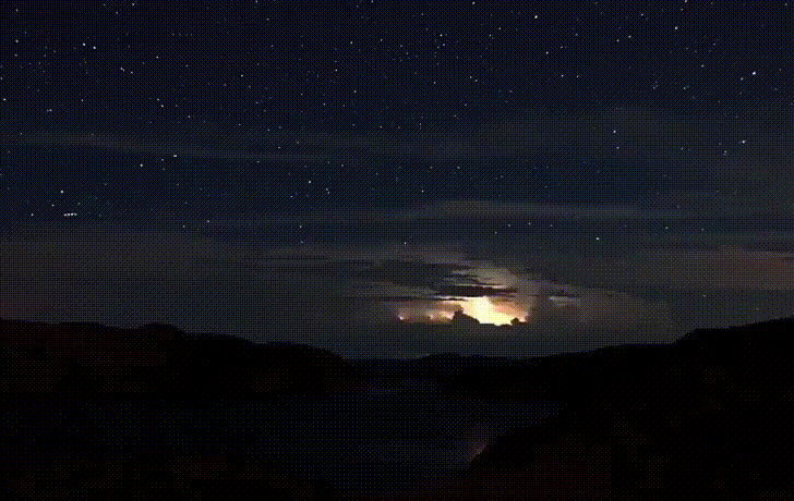 Shooting Star Lightning Clouds GIF
