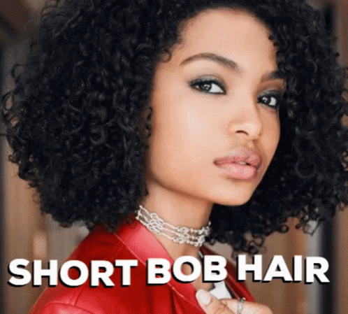Short Bob Hair Image Compilation GIF