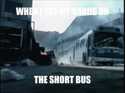 Short Bus Bad Guy Drives GIF